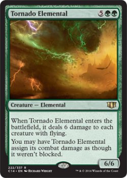 画像1: 大竜巻の精霊/Tornado Elemental 【英語版】 [C14-緑R]
