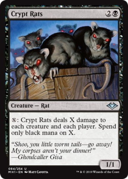 画像1: 墓所のネズミ/Crypt Rats 【英語版】 [MH1-黒U] (1)