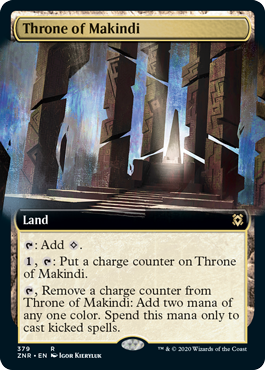 マキンディの玉座 Throne Of Makindi 拡張アート版 英語版 Znr 土地r テーブルトップ